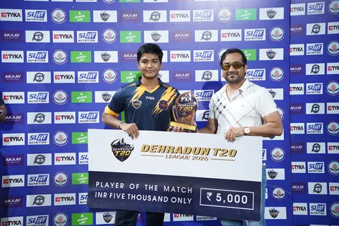 Doiwala Kings player at a player-of-the-match presentation